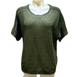 Chico’s Beaded Mesh Sweater Tee Size Medium (1)